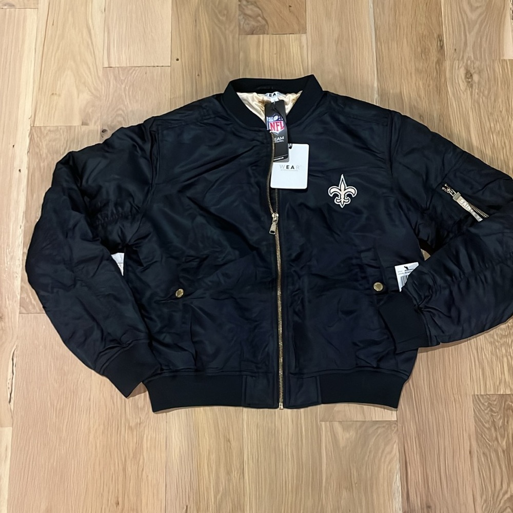 New Orleans Saints Wear By Erin Andrews Bomber Jacket-NWT - Picture 4 of 7